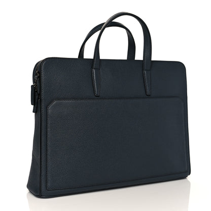 MCM Calfskin Briefcase Navy Blue 2 of 9