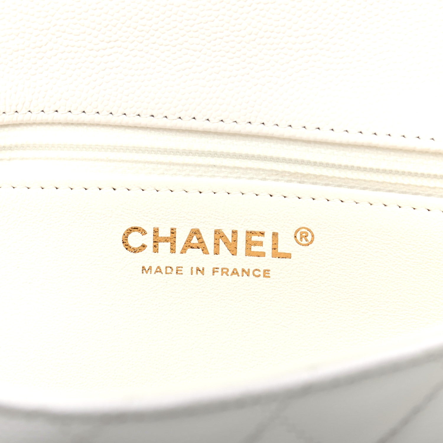 Chanel Caviar Quilted Flap Clutch White 6 of 8