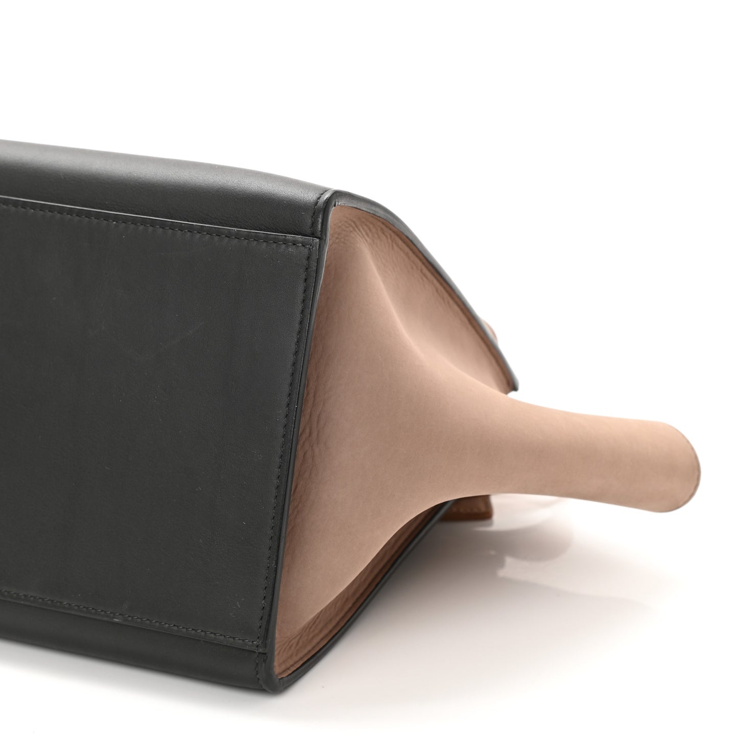 Smooth Calfskin Nubuck Small Tri-Color Trapeze Nude