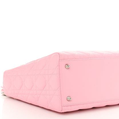 Christian Dior Lambskin Cannage Medium Lady Dior Light Pink 9 of 11