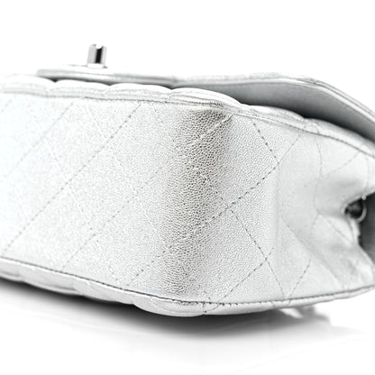 Chanel Metallic Lambskin Quilted Mini Rectangular Flap Silver 9 of 9