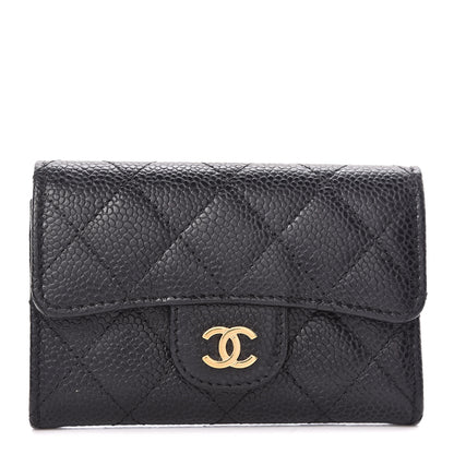 Chanel Caviar Quilted Flap Card Holder Black 1 of 8