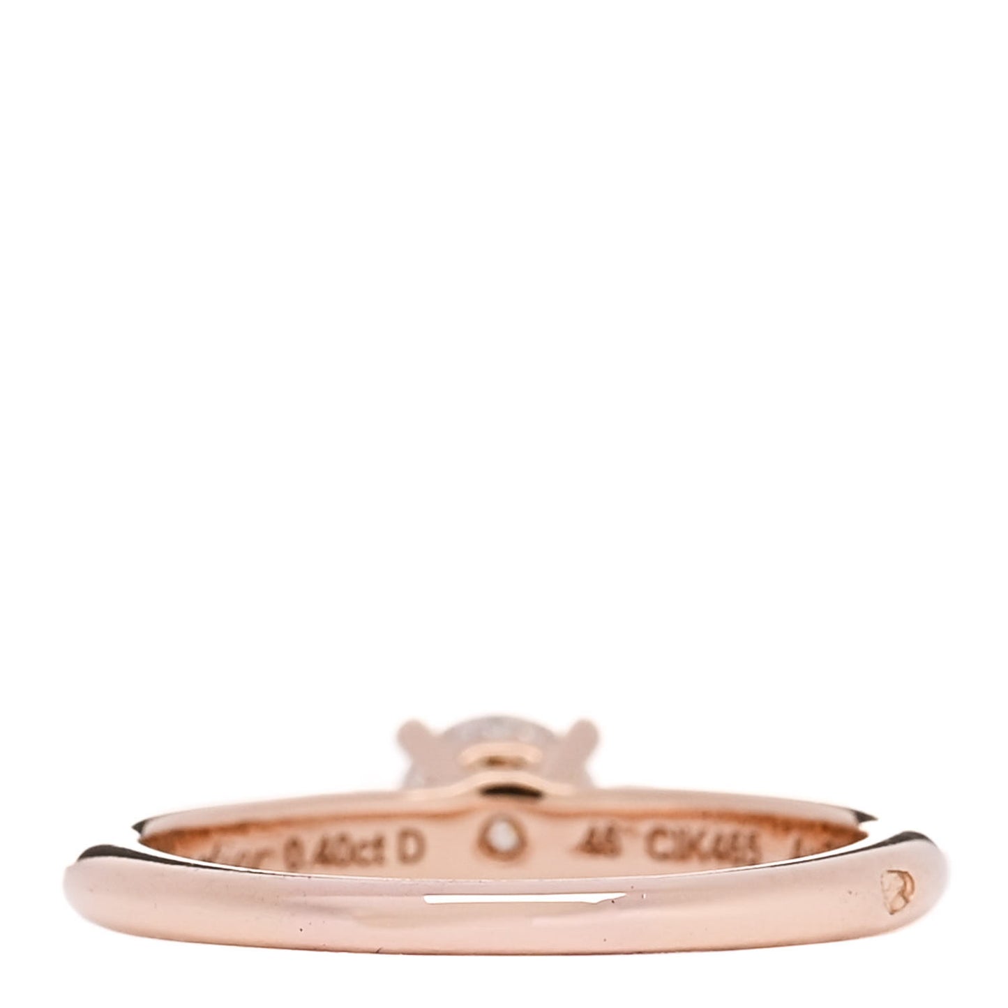 18K Pink Gold Diamond .40ct 1895 Solitaire Engagement Ring 48 4.5