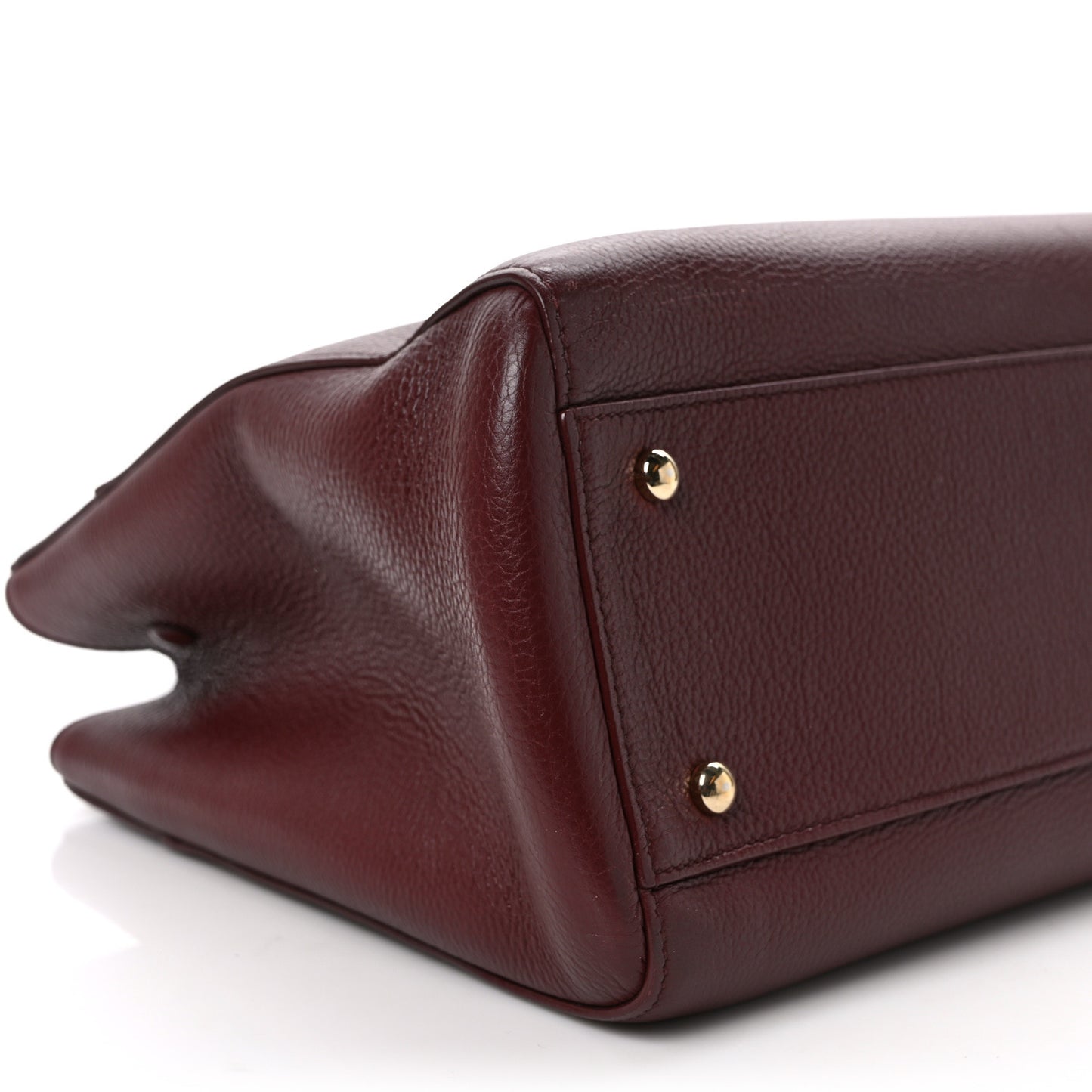 Grained Calfskin Small Neo Executive Shopper Tote Burgundy