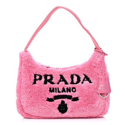 Prada Terry Cloth Mini Re-Edition 2000 Bag Petalo Black 1 of 7