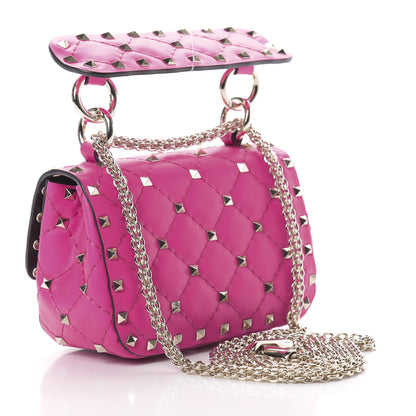 Valentino Garavani Calfskin Micro Rockstud Spike Shoulder Bag Azalea 3 of 11