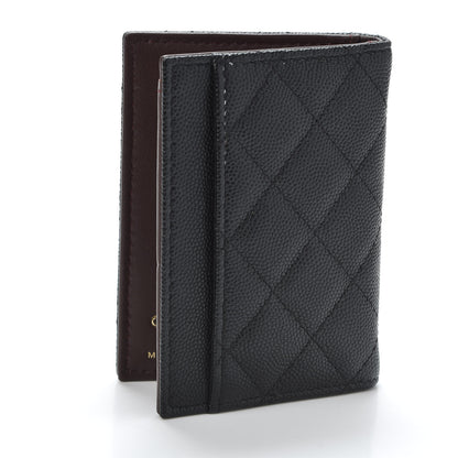 Chanel Caviar Quilted Card Holder Wallet Black 2 of 9