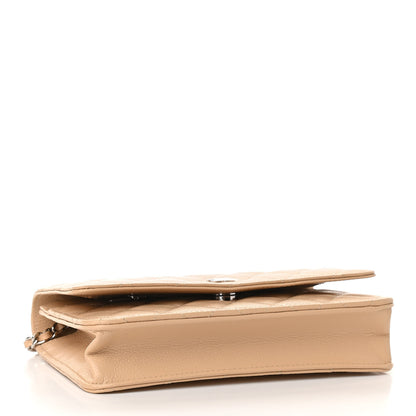 Chanel Caviar Quilted Wallet On Chain WOC Beige 4 of 12
