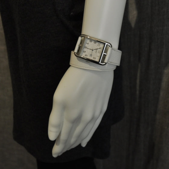 Hermes Stainless Steel Epsom 29mm Cape Cod Double Tour Quartz Watch Blanc 6 of 7