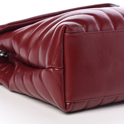 Saint Laurent Calfskin Y Quilted Monogram Medium Loulou Chain Satchel Palissandre 10 of 11
