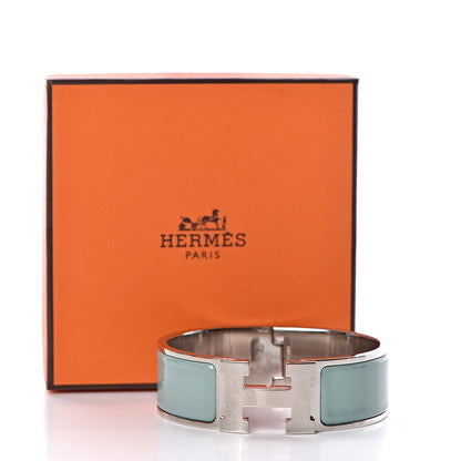 Hermes Enamel Wide Clic Clac H Bracelet GM Lagon 5 of 5