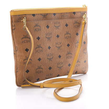 MCM Visetos Crossbody Pouch Cognac Yellow 3 of 11