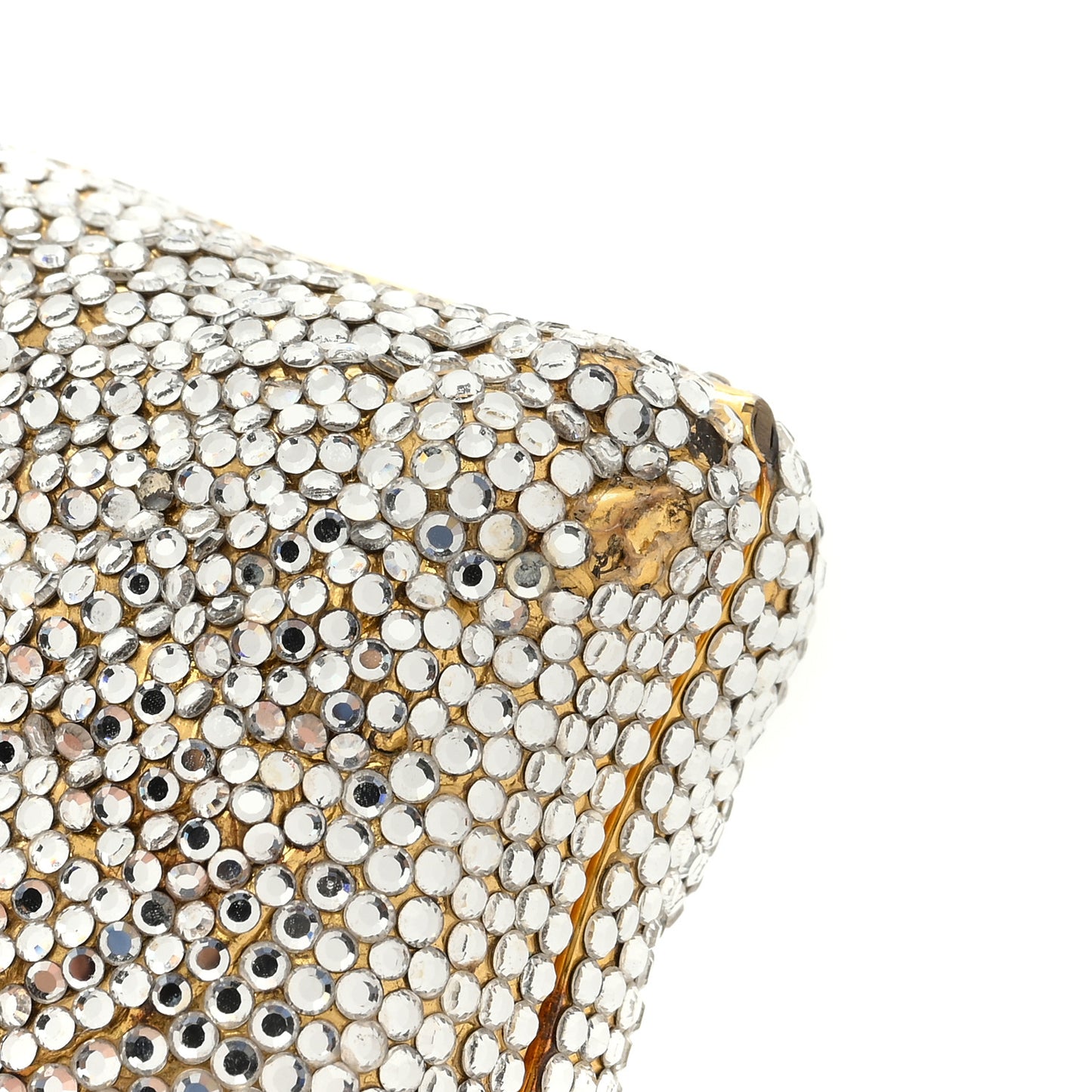 Swarovski Crystal Minaudiere Clutch Gold Silver