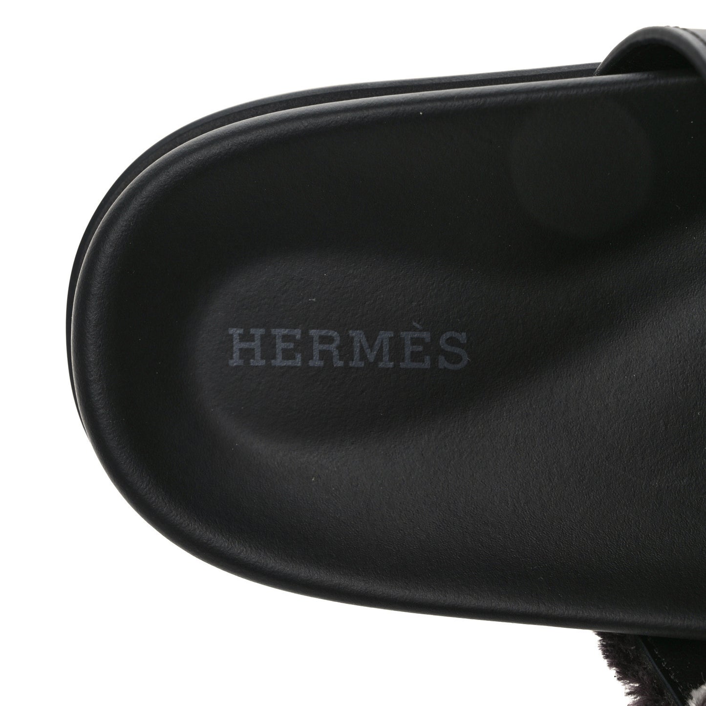 H Canvas Calfskin Fringed Chypre Sandals 38 Prunoir Black