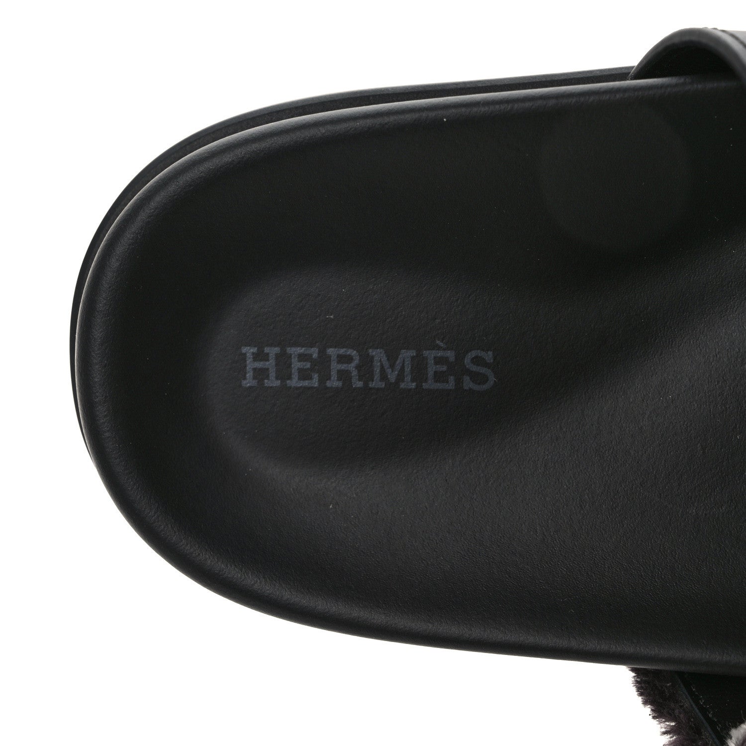 Hermes H Canvas Calfskin Fringed Chypre Sandals 38 Prunoir Black 7 of 9