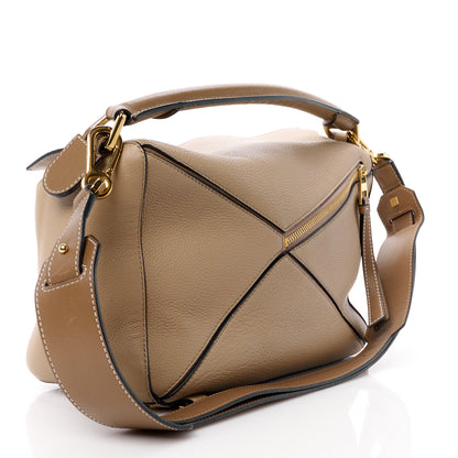 Loewe Calfskin Medium Puzzle Bag Sand Mink 3 of 12