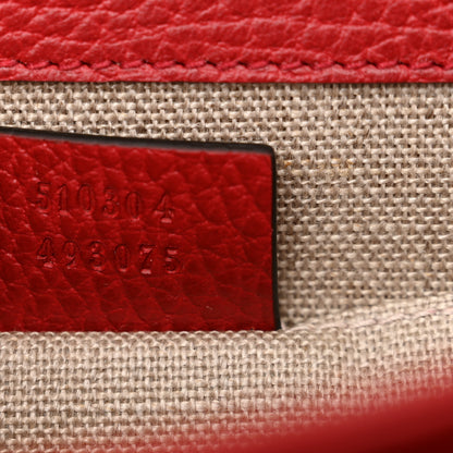 Gucci Dollar Calfskin Small Interlocking G Shoulder Bag Red 7 of 11