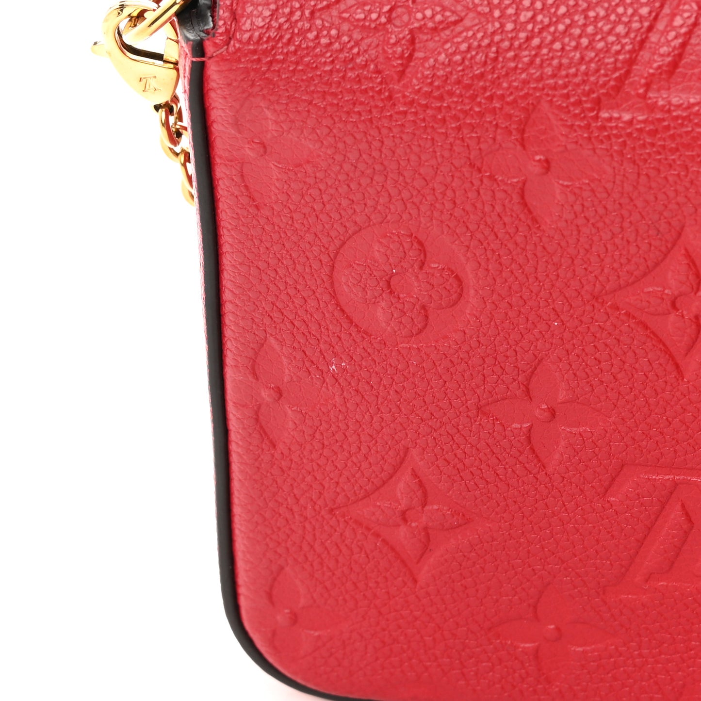Empreinte Pochette Felicie Chain Wallet Scarlet