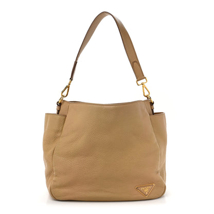 Prada Vitello Daino Side Pocket Hobo Noisette 1 of 22