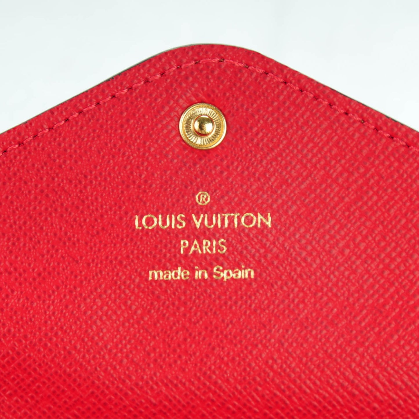 Damier Ebene Josephine Wallet Red