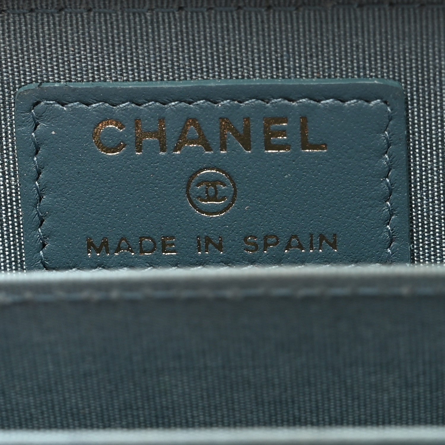 Chanel Caviar Quilted Boy Zip Around Coin Purse Wallet Blue 6 of 10