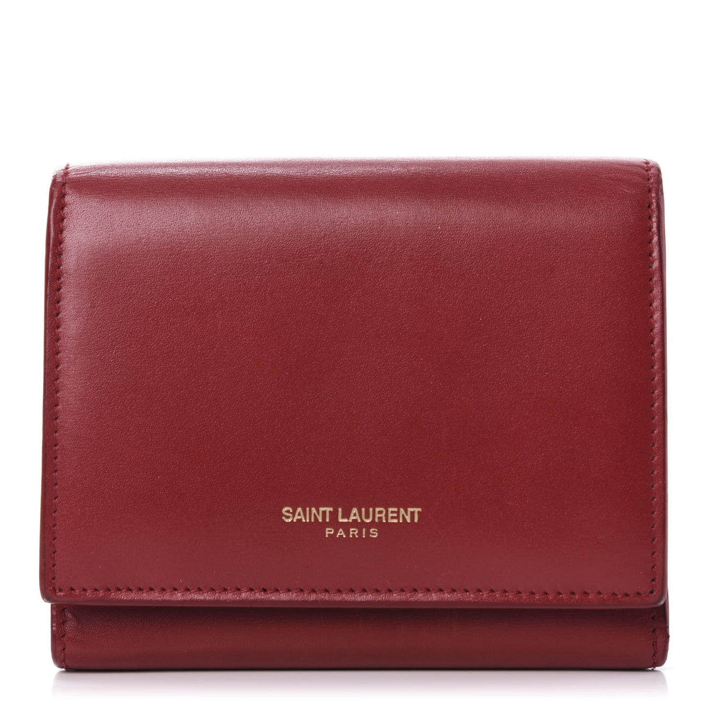 Calfskin Trifold Wallet Red
