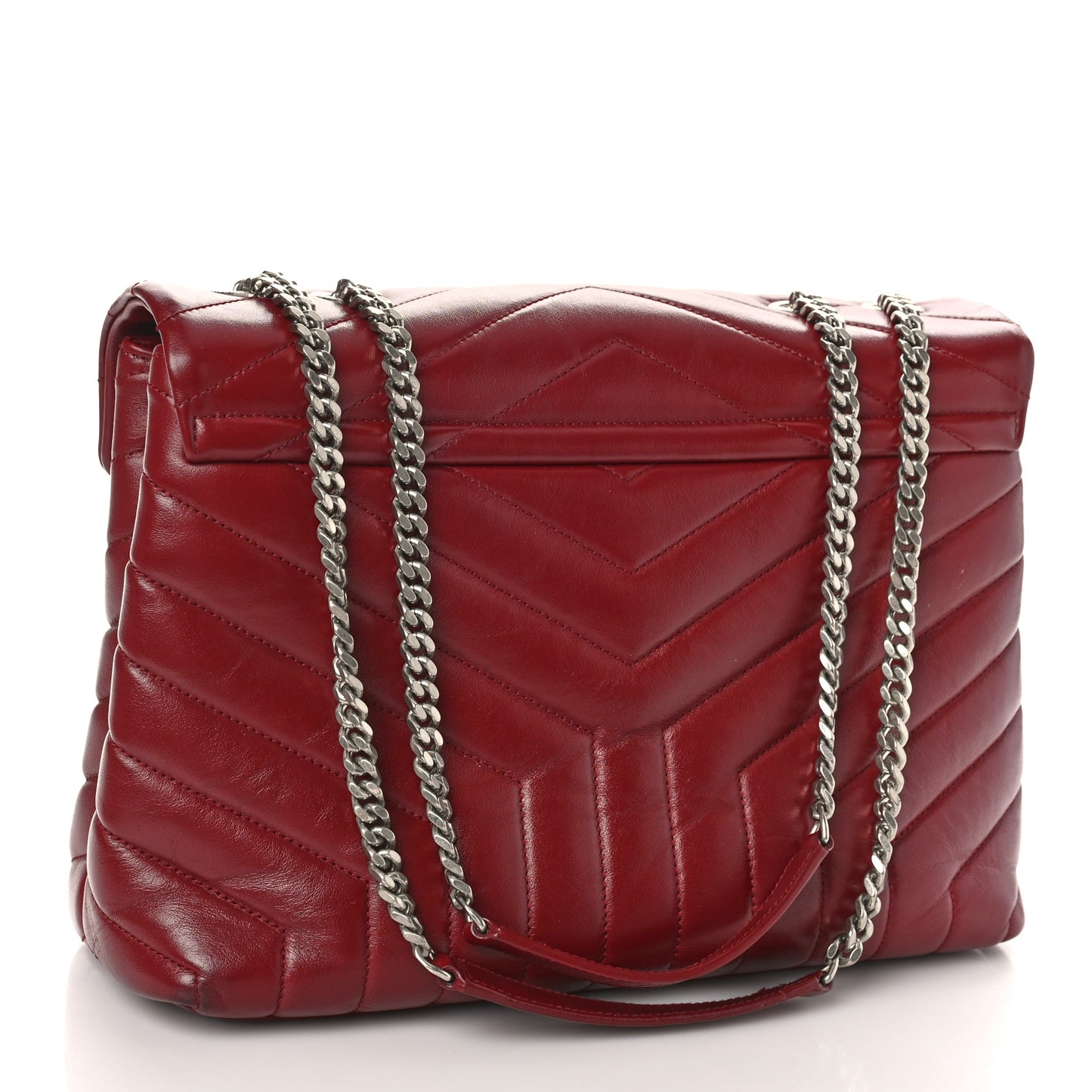 Calfskin Y Quilted Monogram Medium Loulou Chain Satchel Palissandre