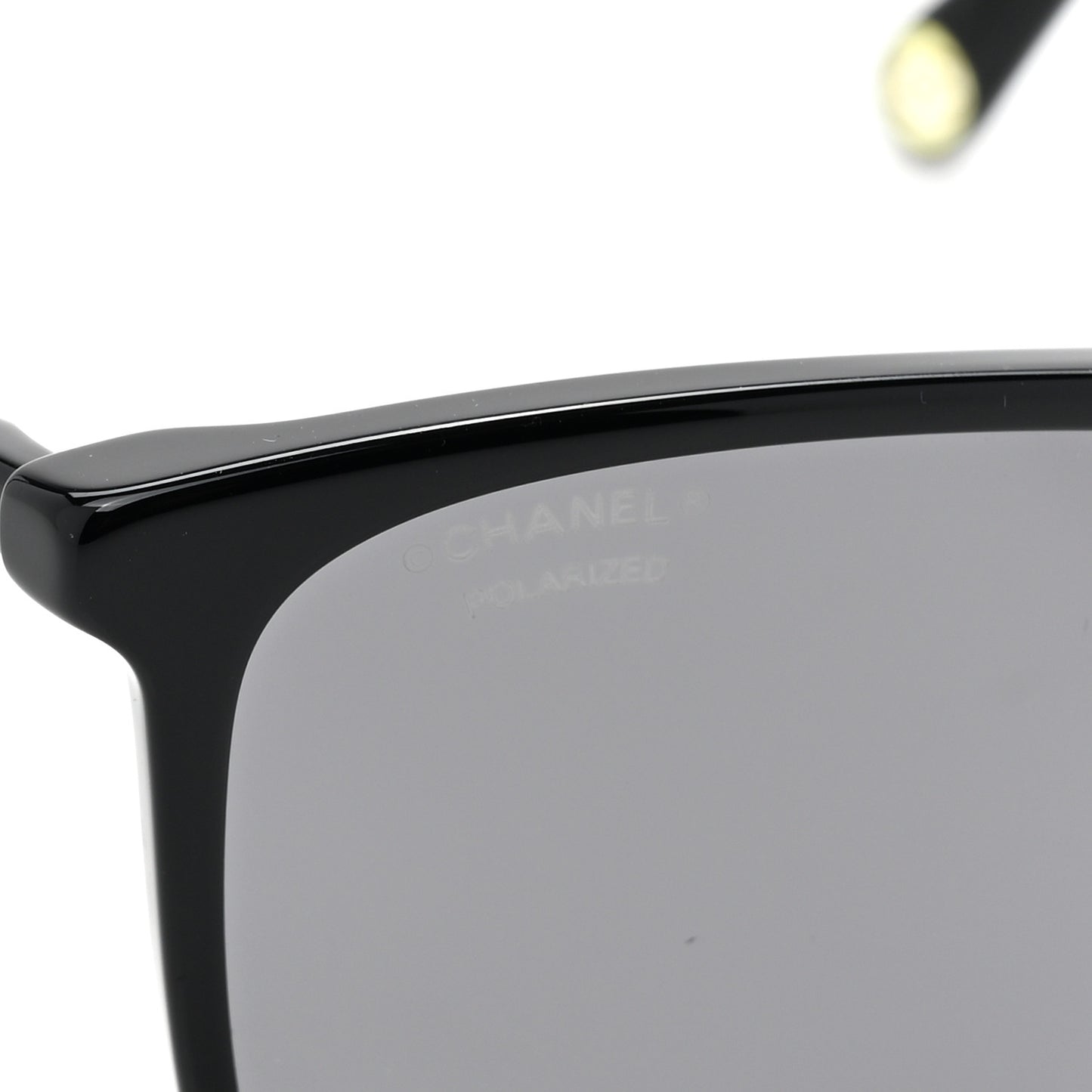 Acetate Polarized Square Sunglasses 5447 Black