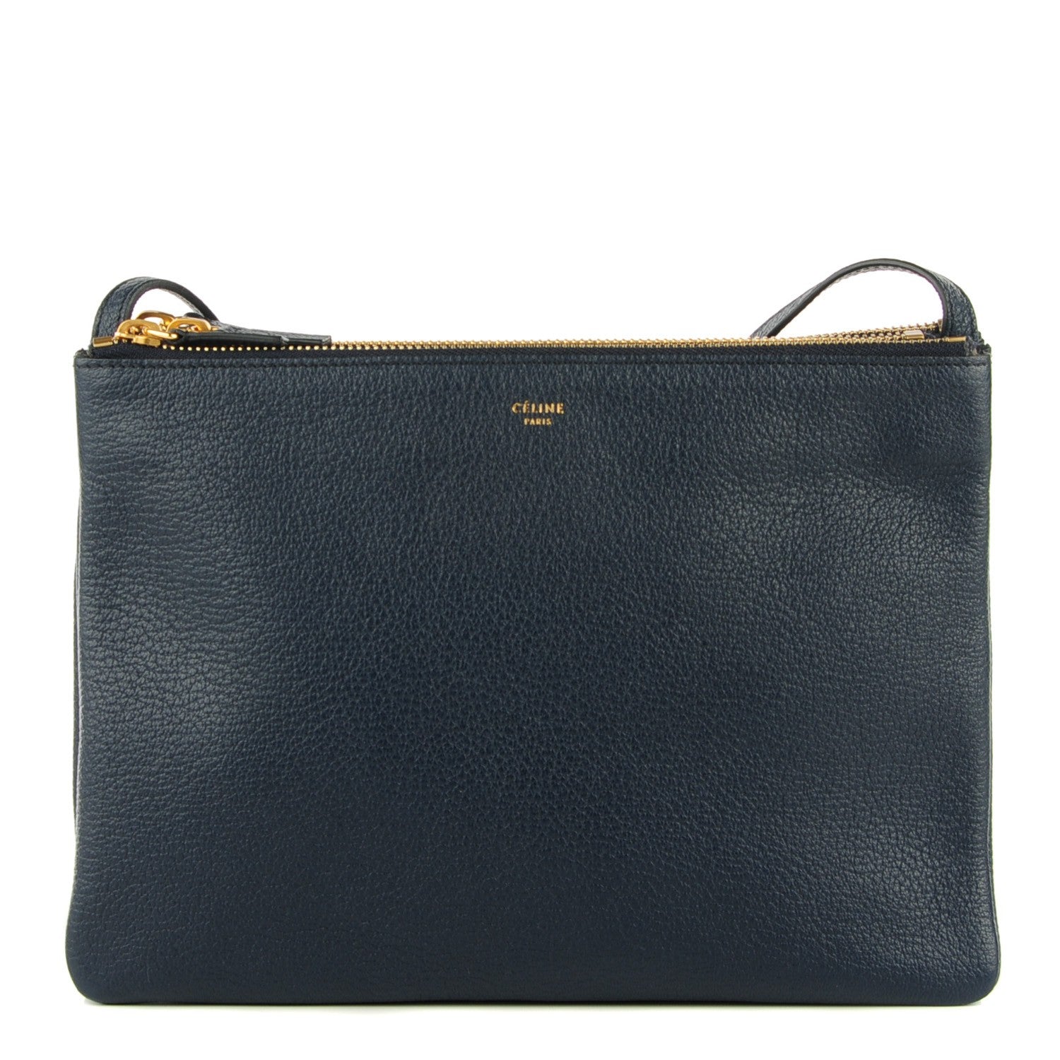 Celine Goatskin Large Trio Crossbody Dark Blue 1 of 8