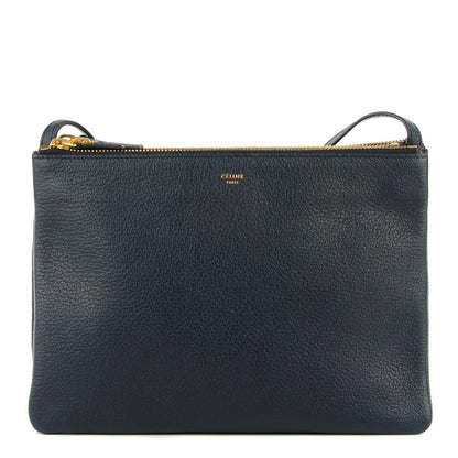 Celine Goatskin Large Trio Crossbody Dark Blue 1 of 8