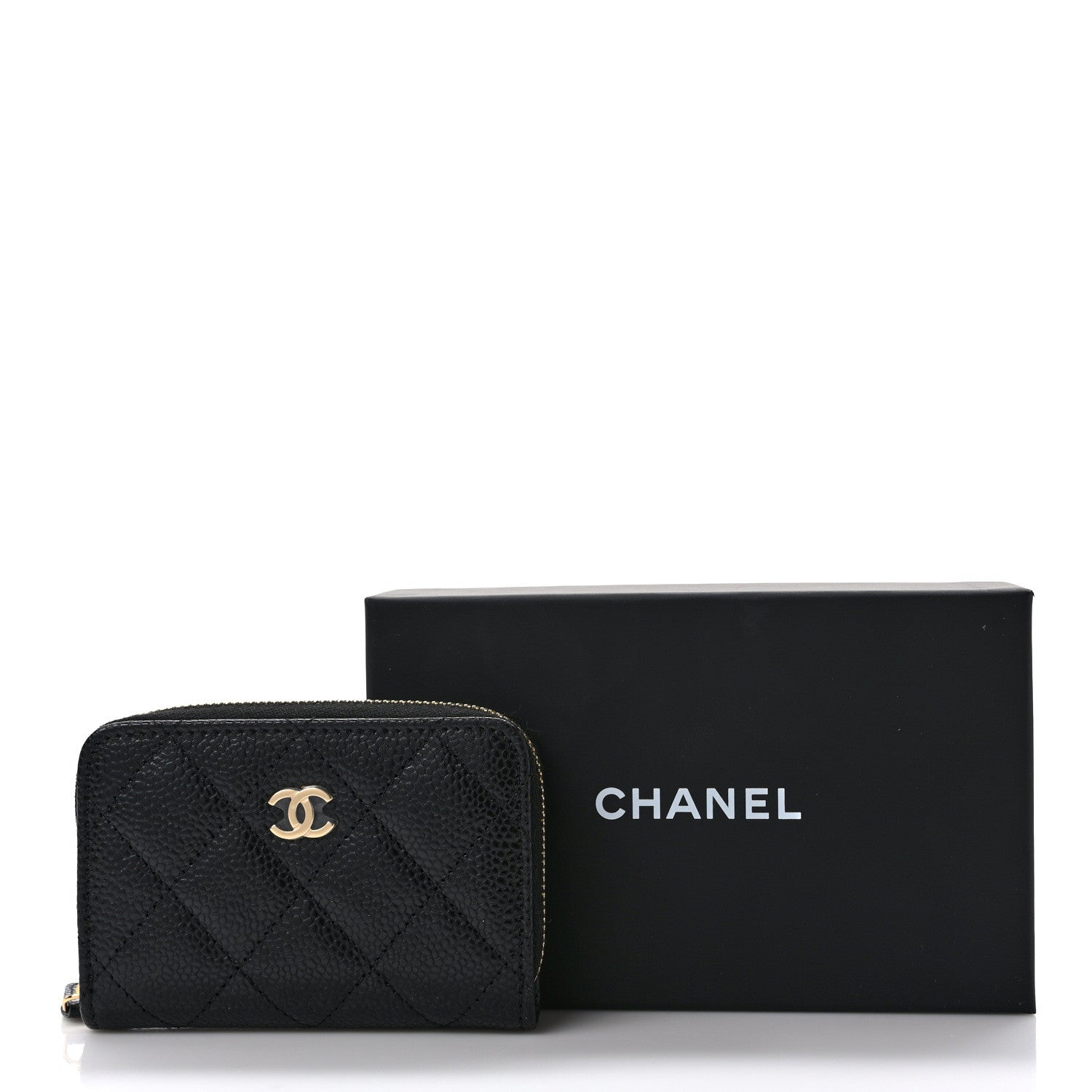 Chanel Caviar Quilted Zip Coin Purse Black 8 of 8