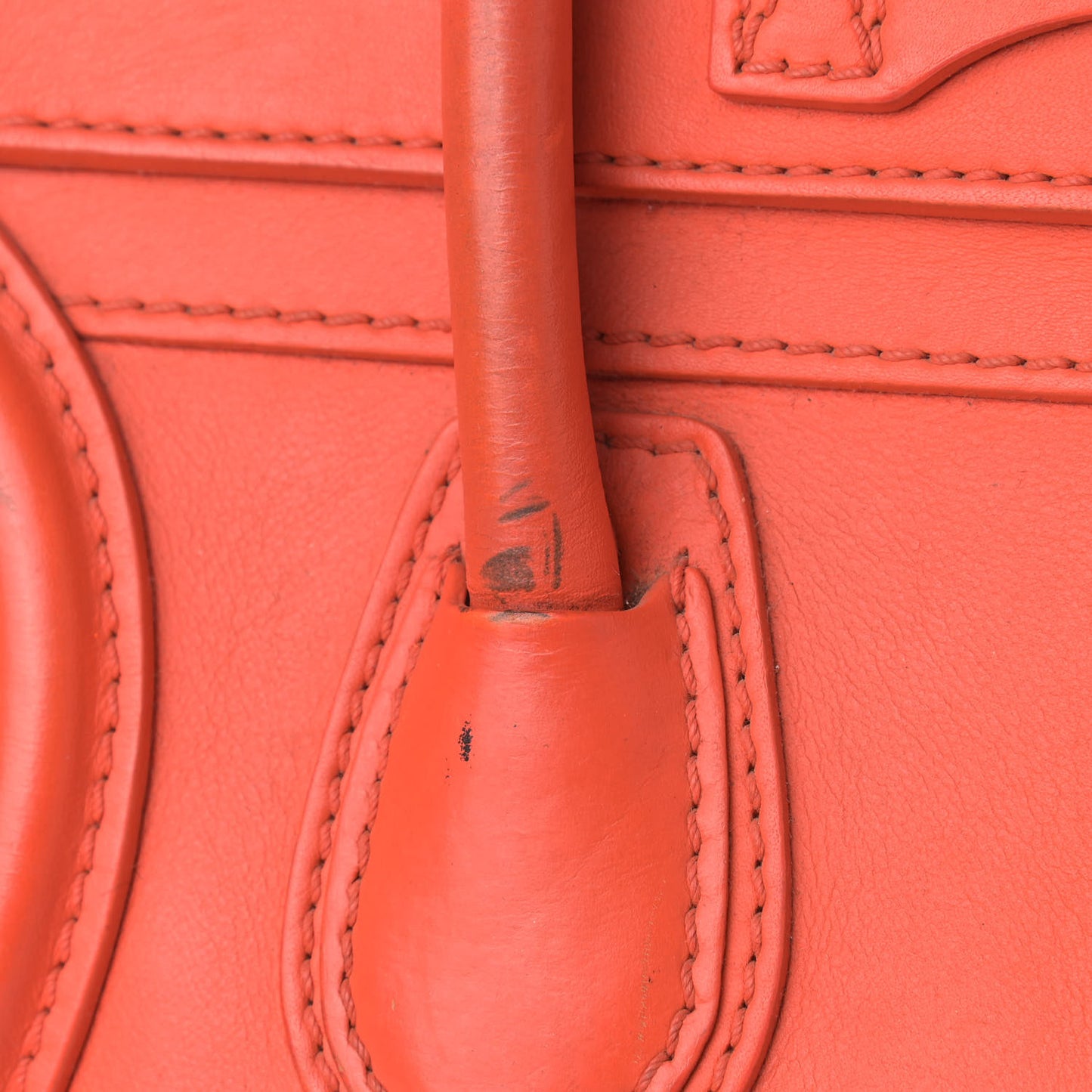 Smooth Calfskin Micro Luggage Bright Orange