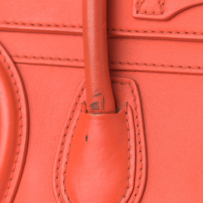 Celine Smooth Calfskin Micro Luggage Bright Orange 21 of 30