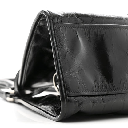 Prada Glossy Calfskin Medium Tote Bag Black 9 of 10