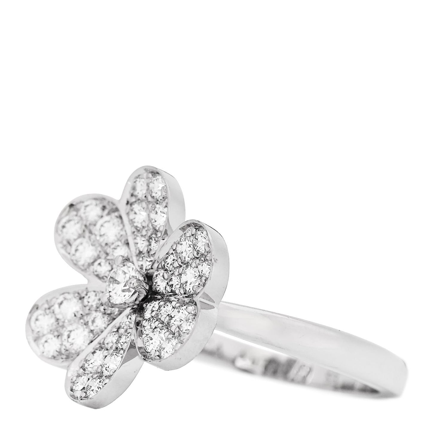 18K White Gold Diamond Small Frivole Ring 53 6.5