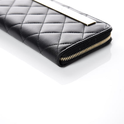 Chanel Lambskin Quilted Small Trendy CC Zip Around Wallet Black 6 of 14
