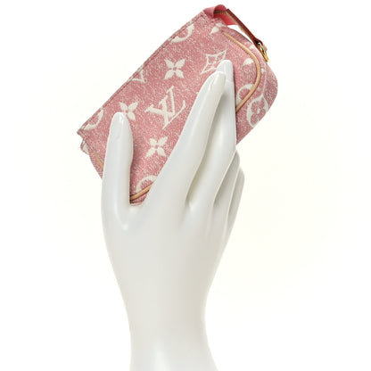 Louis Vuitton Denim Jacquard Monogram Micro Pochette Accessories Rose 2 of 6