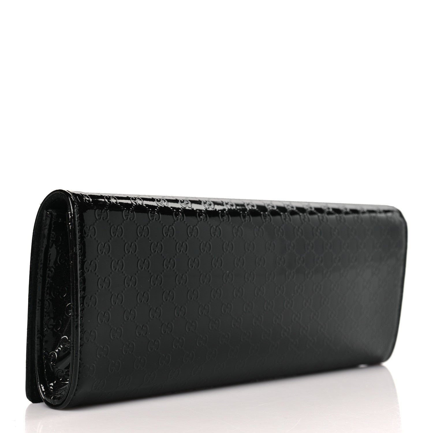 Gucci Patent Microguccissima Small Broadway Clutch Black 3 of 9