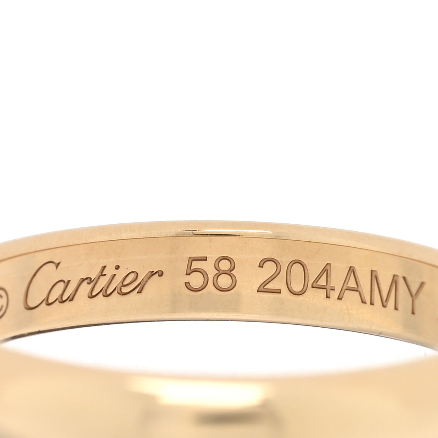 18K Yellow Gold 3.5mm 1895 Wedding Band Ring 58 8.25