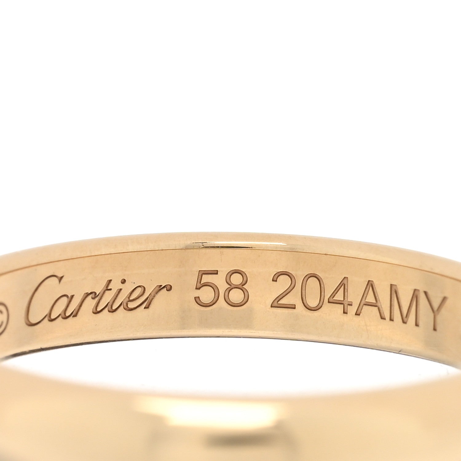 Cartier 18K Yellow Gold 3.5mm 1895 Wedding Band Ring 58 8.25 4 of 5