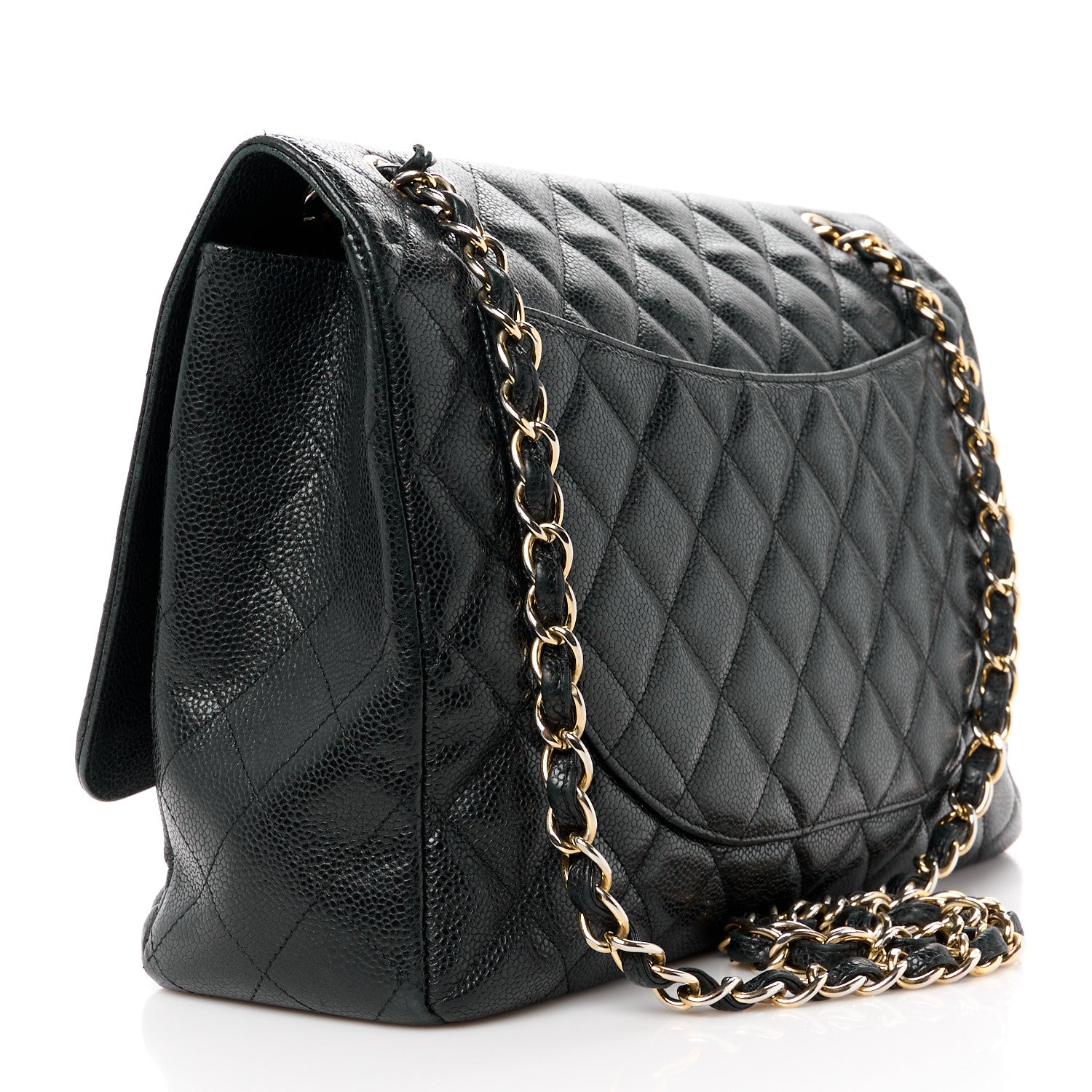 Chanel Caviar Quilted Maxi Single Flap Black 3 of 12