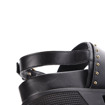 Louis Vuitton Calfskin Monogram Laureate Platform Sandals 40 Black 8 of 8