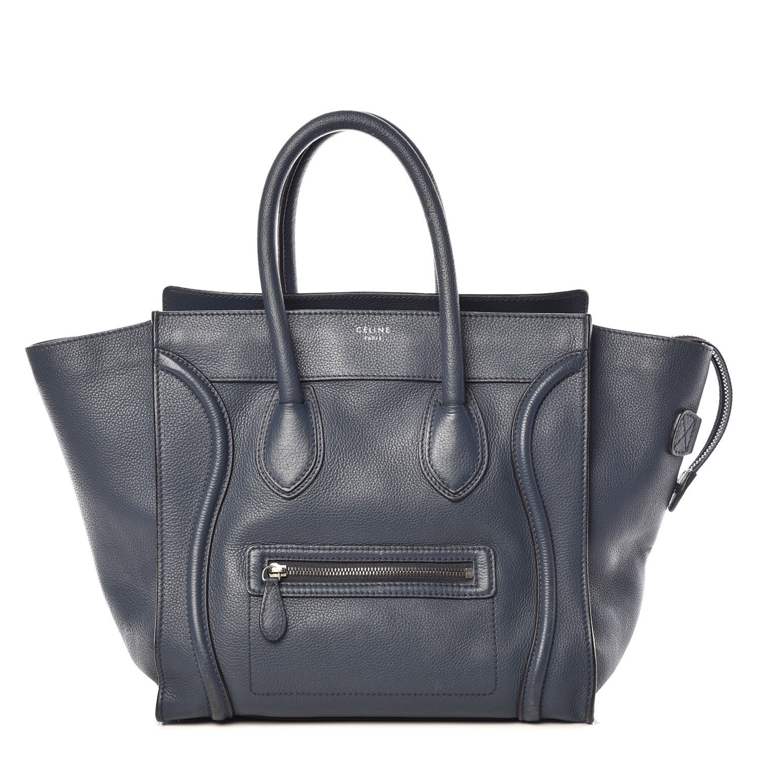 Celine Drummed Calfskin Mini Luggage Orage 1 of 17