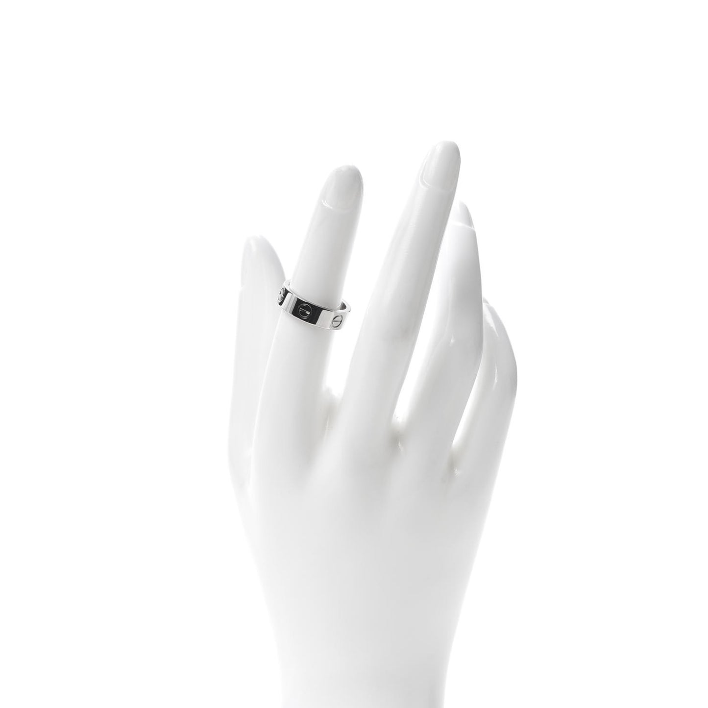 18K White Gold 5.5mm LOVE Ring 52 6