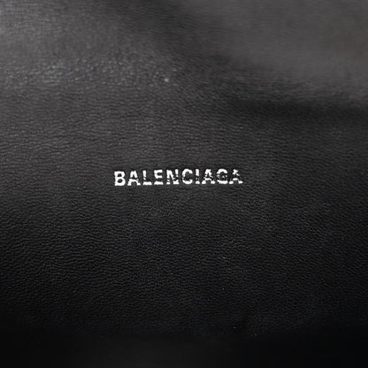 Balenciaga Shiny Calfskin Monochrome Crocodile Embossed Hourglass Top Handle Bag XS Black 6 of 9