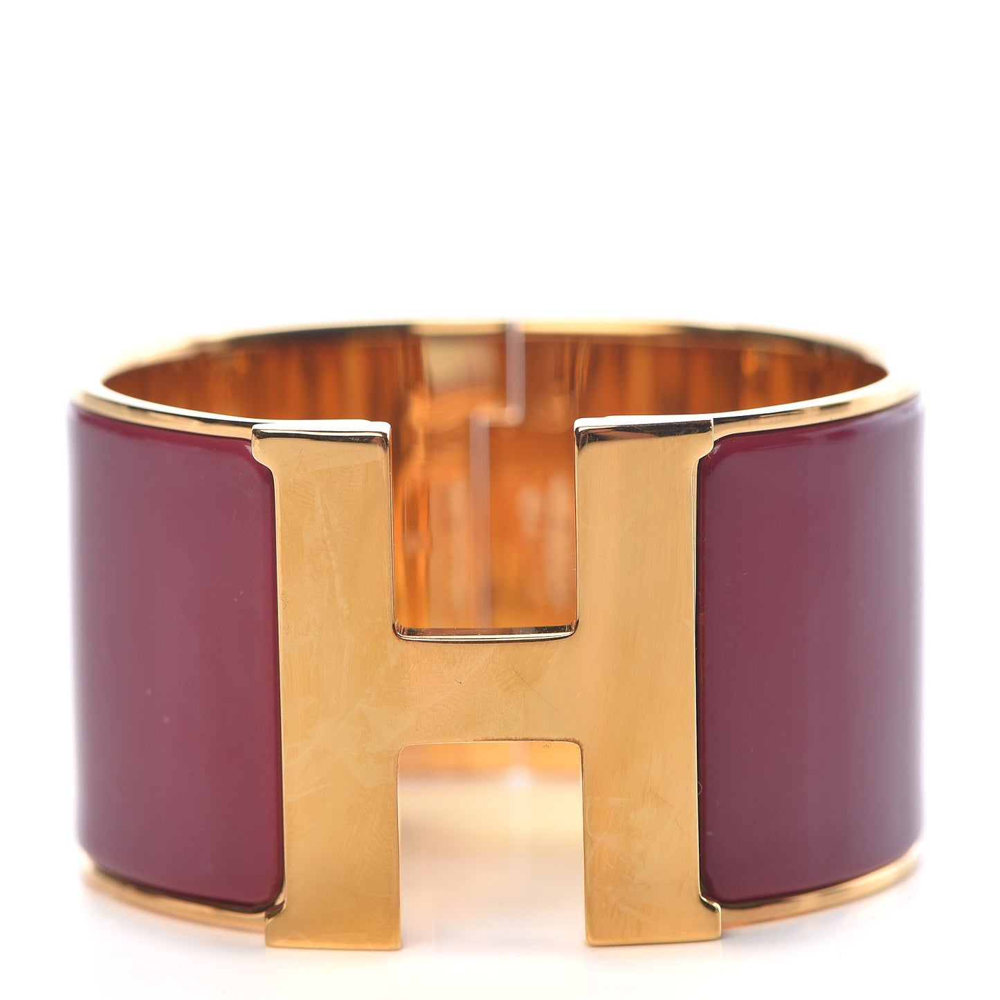 Enamel Extra Wide Clic Clac H Bracelet PM Rouge De Chine