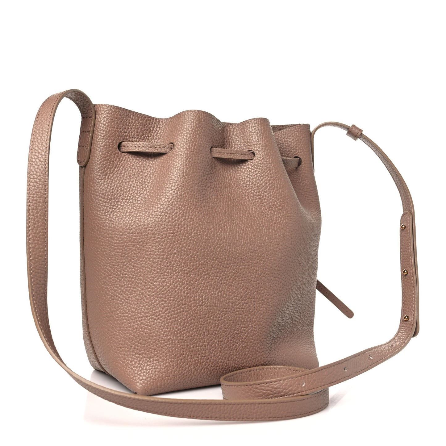 MANSUR GAVRIEL Pebbled Calfskin Soft Mini Bucket Bag Biscotto