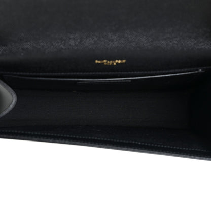 Saint Laurent Grain De Poudre Medium Classic Monogram Kate Satchel Black 4 of 11