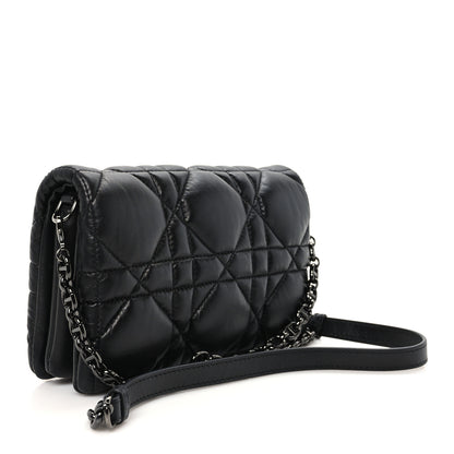 Christian Dior Calfskin Macrocannage Mini Caro Bag Black 2 of 9