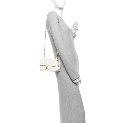 Chanel Lambskin Quilted Mini Rectangular Pearl Crush Flap White 2 of 10